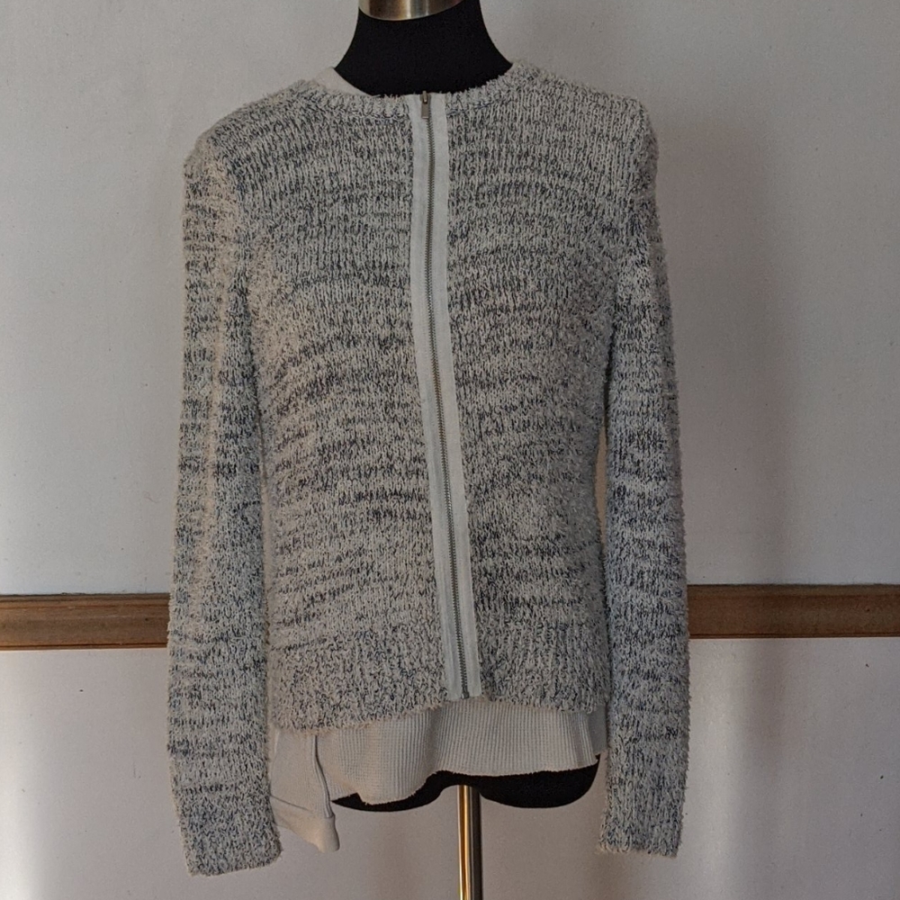 Ann Taylor Loft Fuzzy Cardigan Sweater Medium Pet